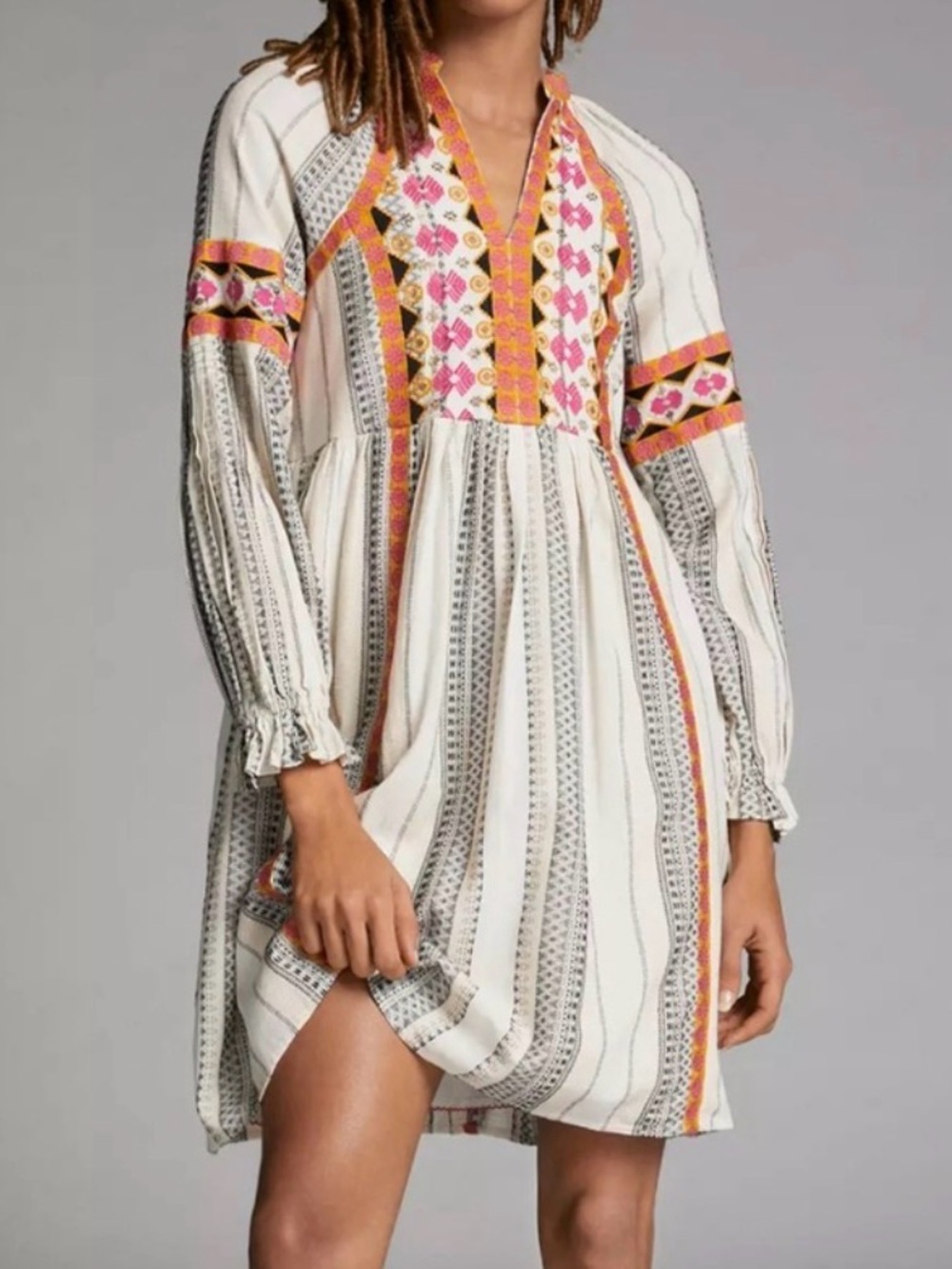 Anthropologie | Lottie Embroidered Dress Size Medium HTF